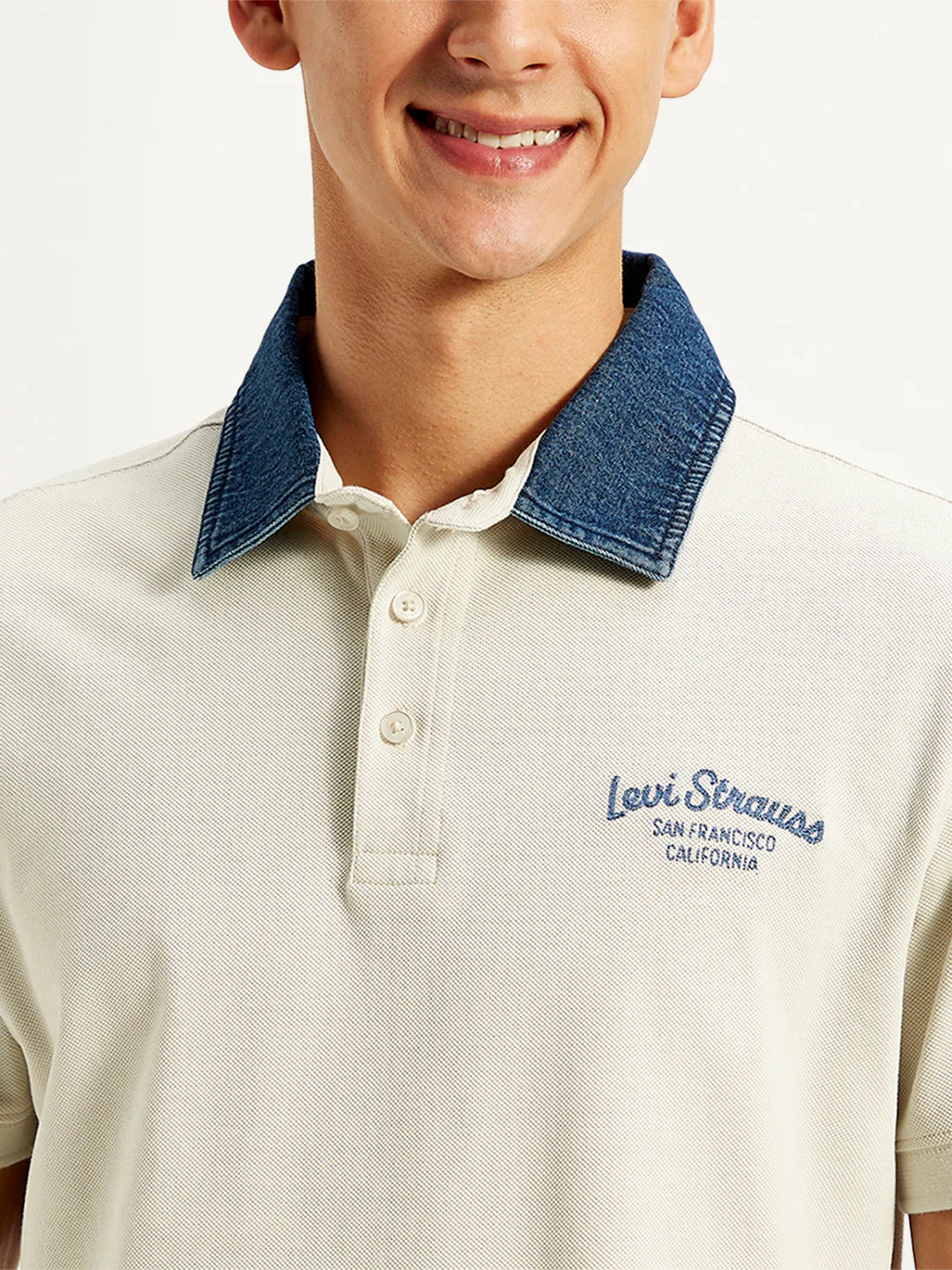 Levi's Men’s Typographic Print Slim Fit Polo T-Shirt