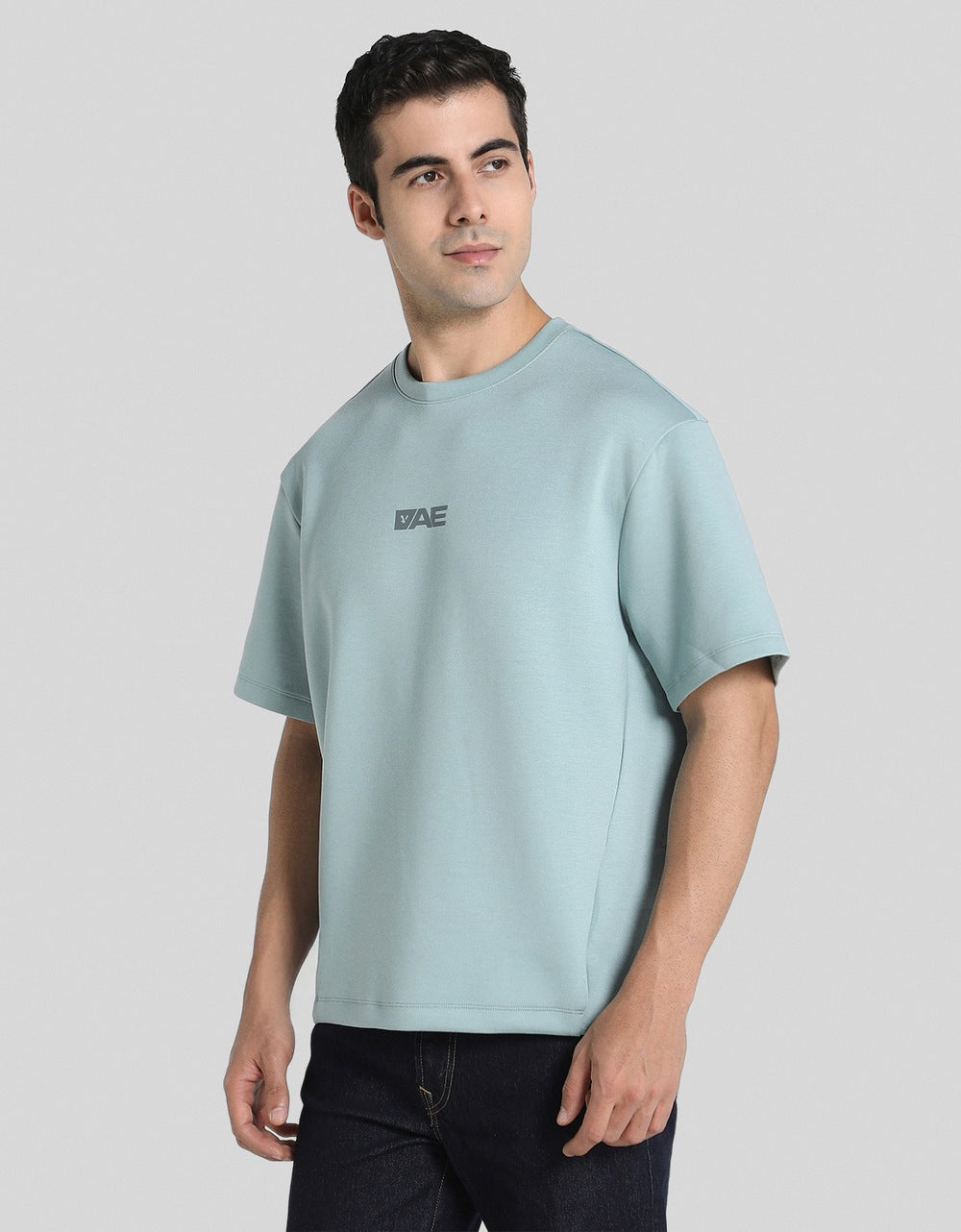 American Eagle Men Green 24/7 Crew Neck T-shirt