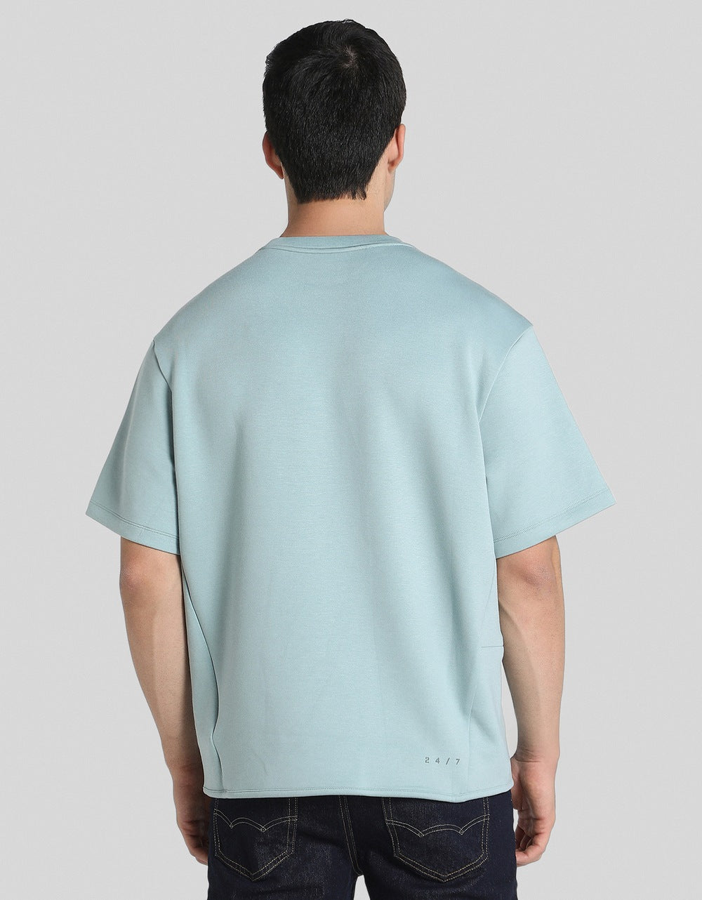 American Eagle Men Green 24/7 Crew Neck T-shirt