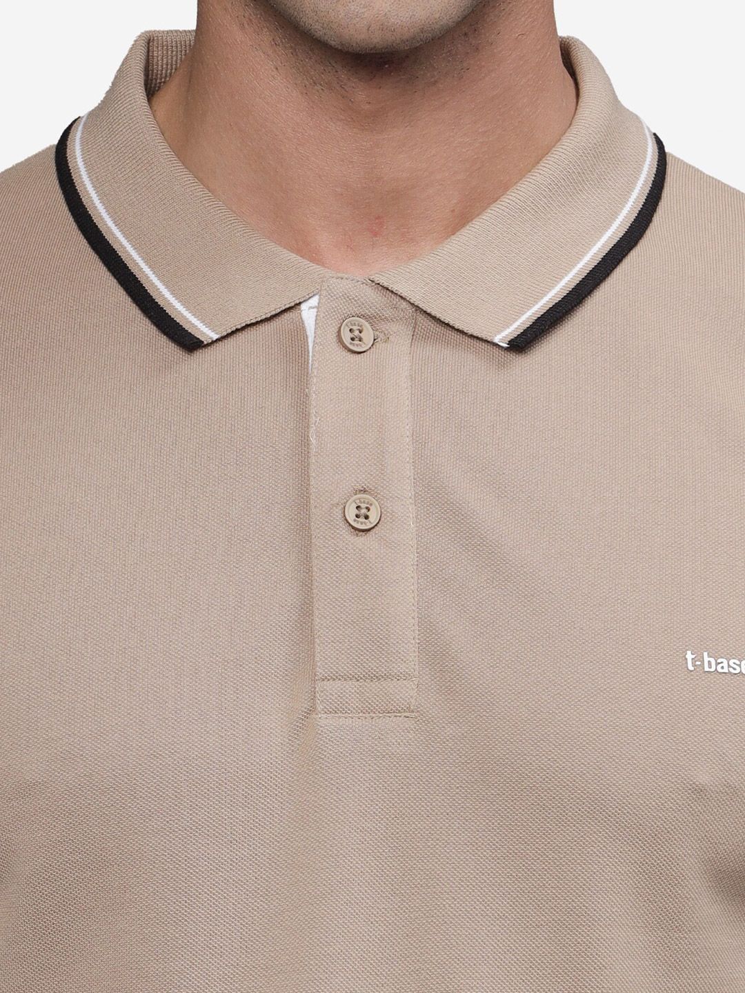 T-base Men Half Sleeve Polo Collar T-Shirt