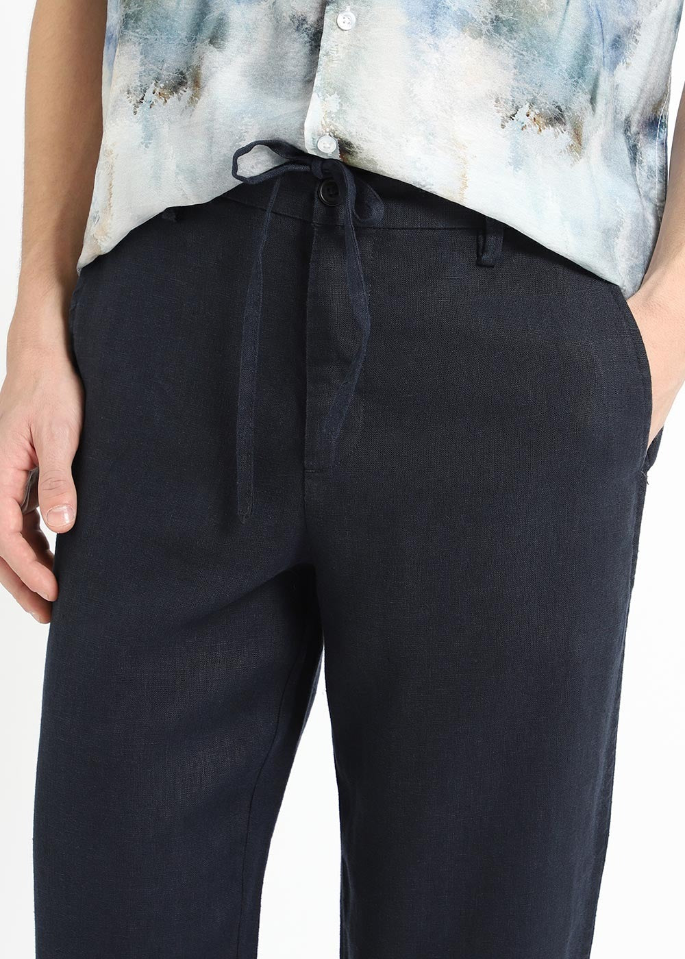 Pack of 2 Premium Linen Pants – Blue & Green