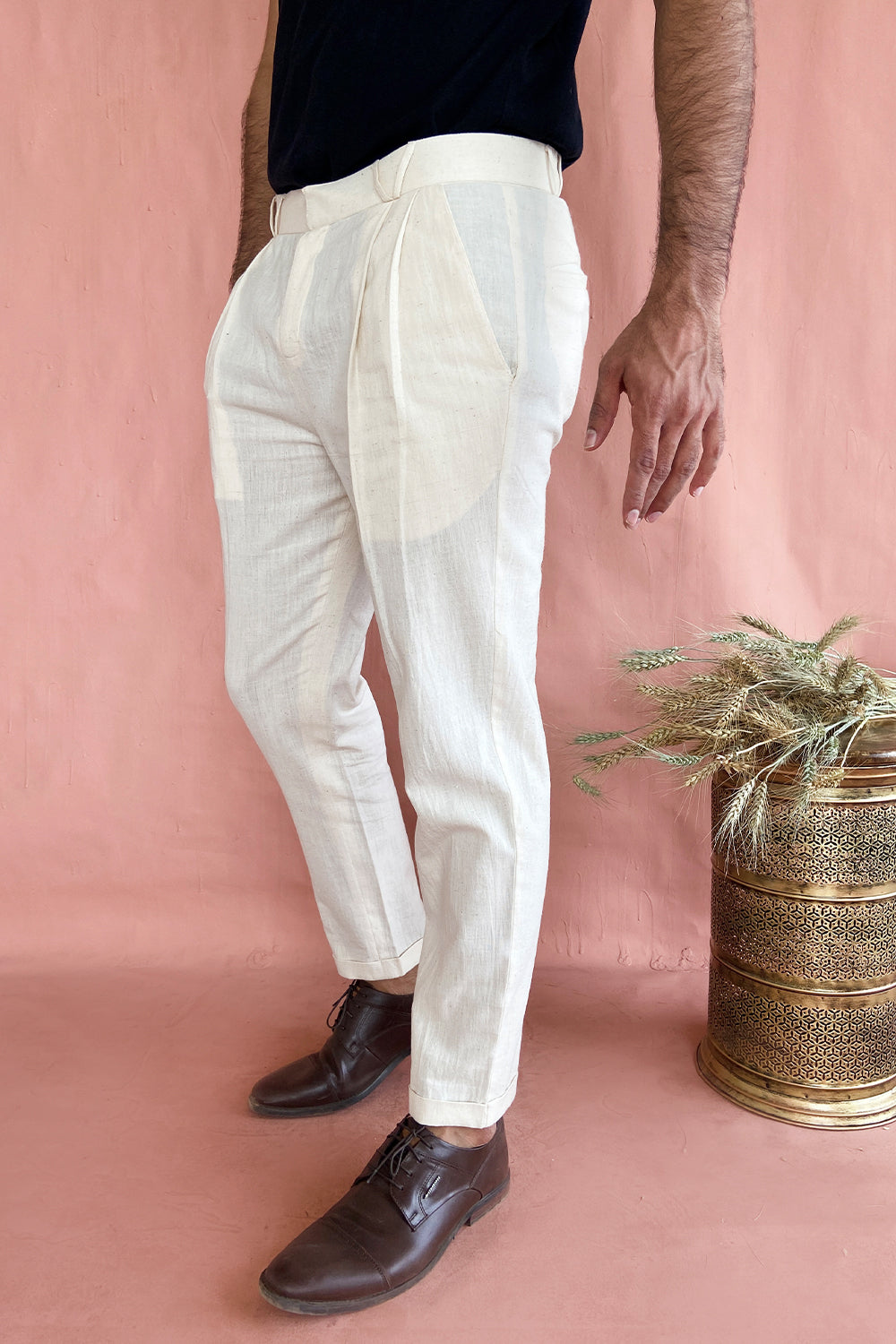 ITIDOR Livingstone Trousers - Pleated Front, Slim Fit