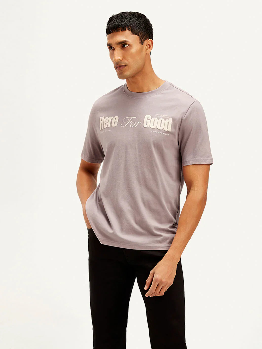Levi’s Men Typography Print Crew Neck T-shirt
