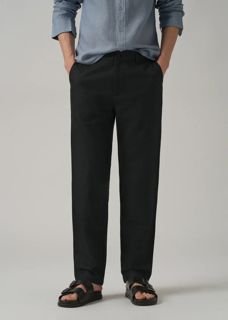 PACK OF 2 Premium Linen Pants – (Grey & Blue)