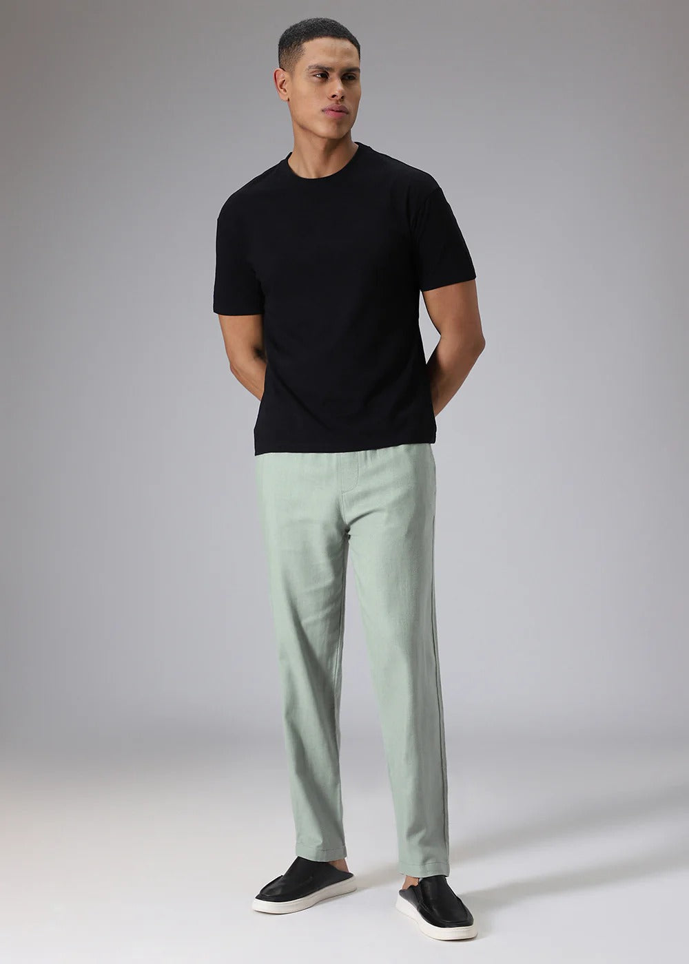 Pack of 2 Premium Linen Pants – Blue & Green