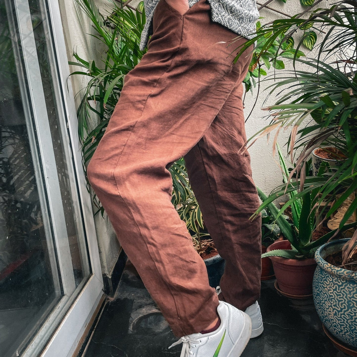 100% Premium Linen Relaxed fit pants- Men's Linen pants