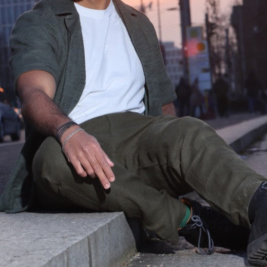 100% Premium Linen Chinos - Men