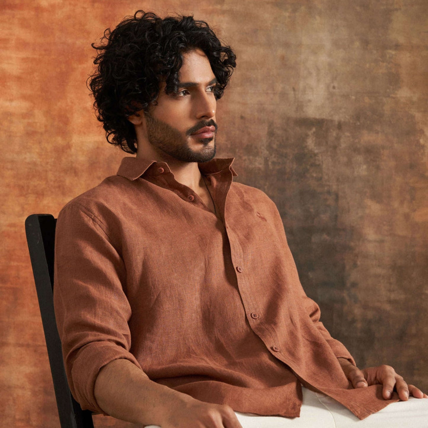 Earth-Tone Cotton Linen Shirt | Natural Comfort & Effortless Style