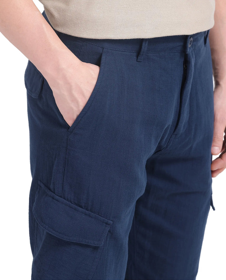 Pack of 2 Rare Rabbit Cargos – Summer Cargos (Black + Navy Blue)