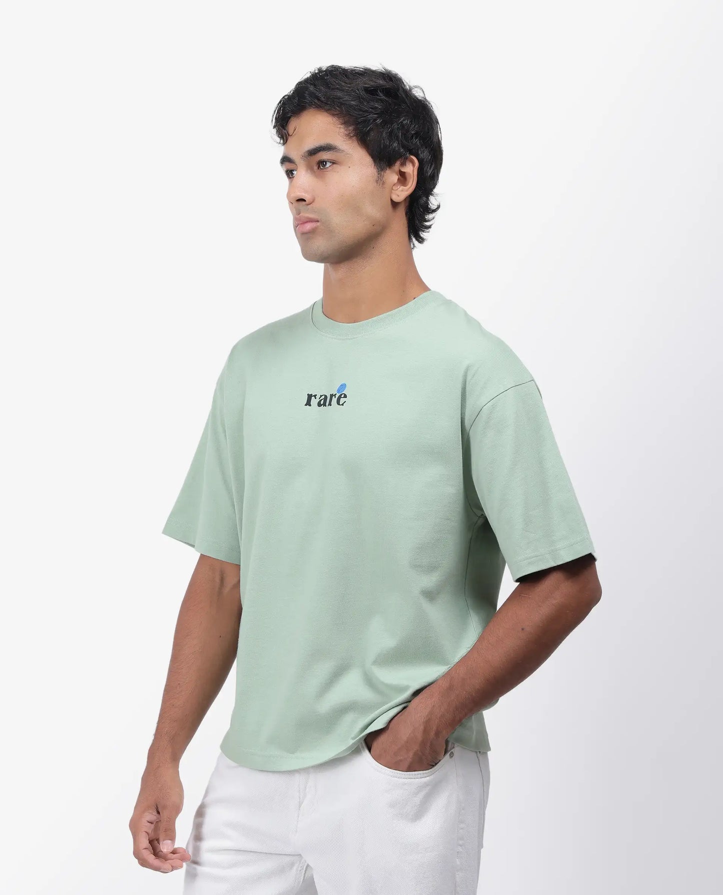 Rare Rabbit Men Green Oversized Graphic Print T-Shirt – ROE
