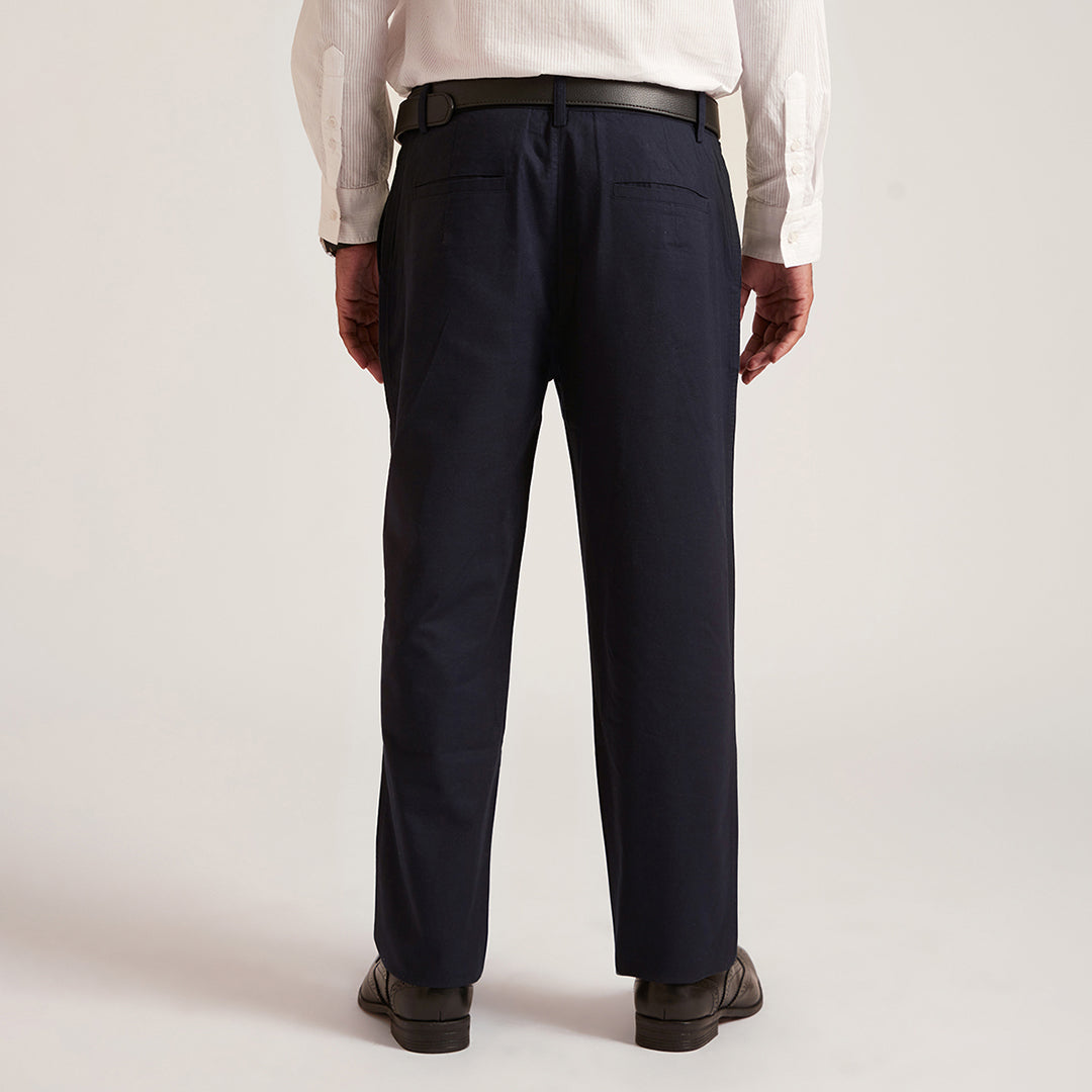 B77 Men's Semi Formal Organic Cotton Straight Trousers