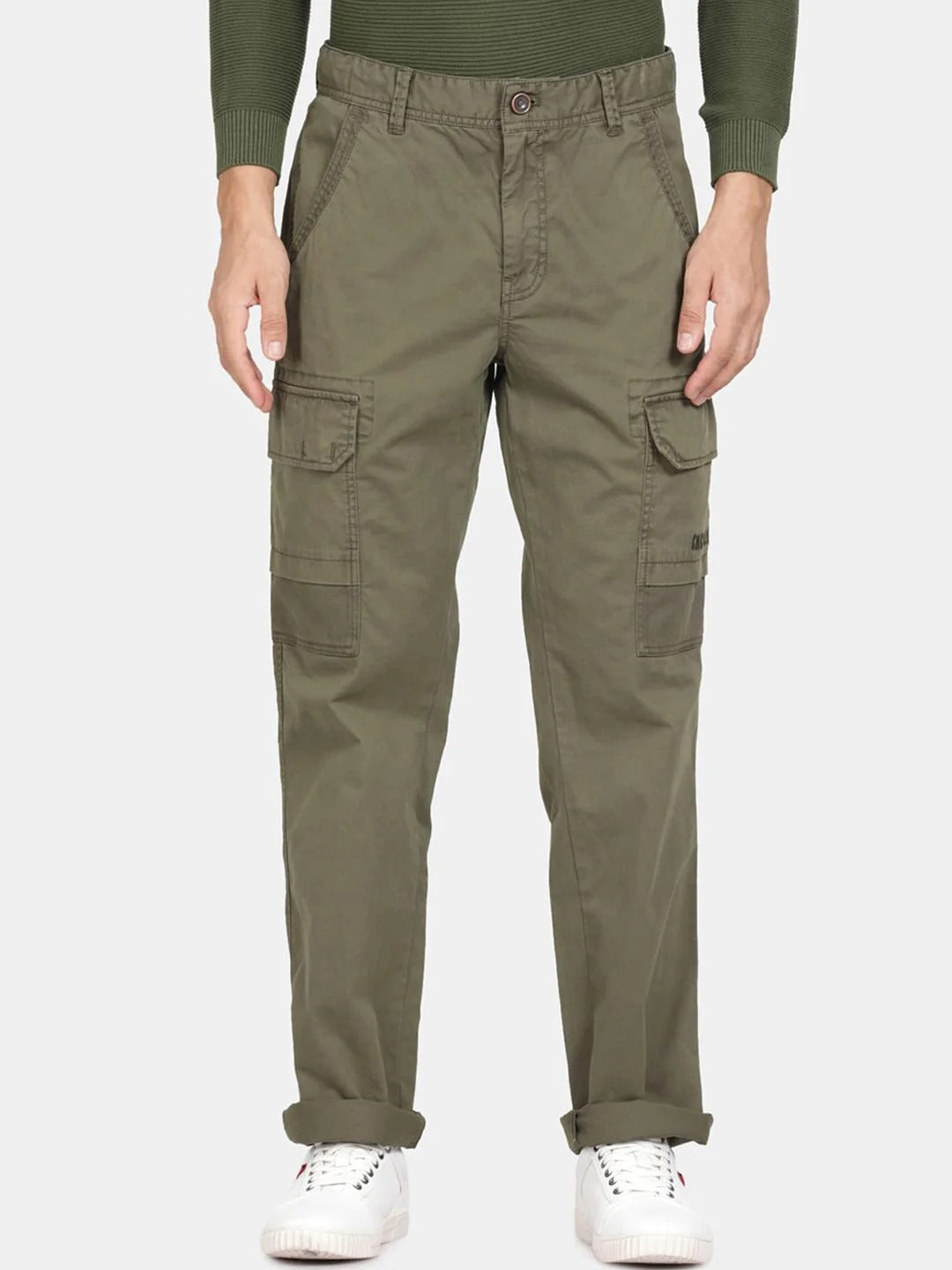 Pack of 2 T-Base Relaxed Fit Cargo (Black + Olive green)