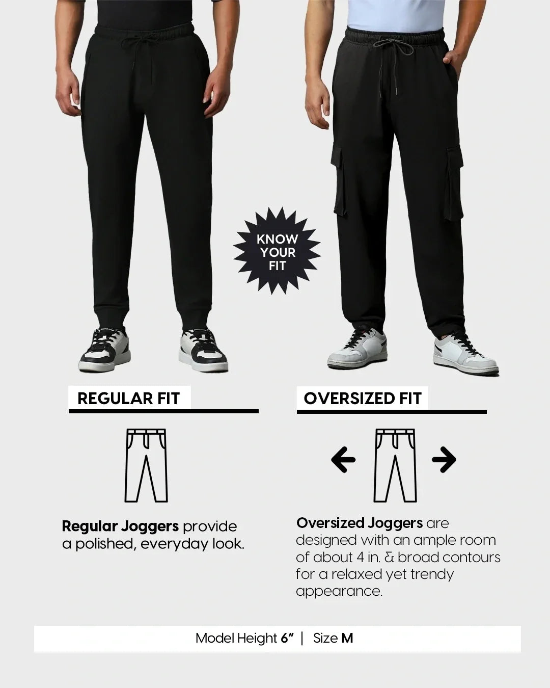 Men's Grey Oversized Cargo Jogger Pants