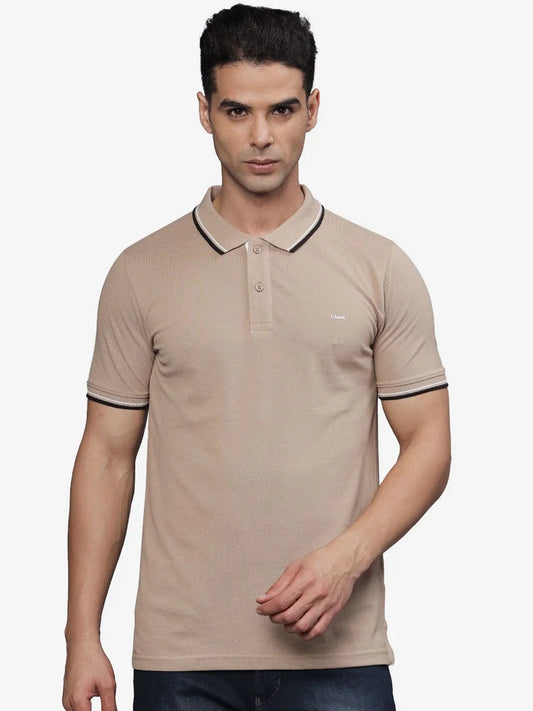 T-base Men Half Sleeve Polo Collar T-Shirt