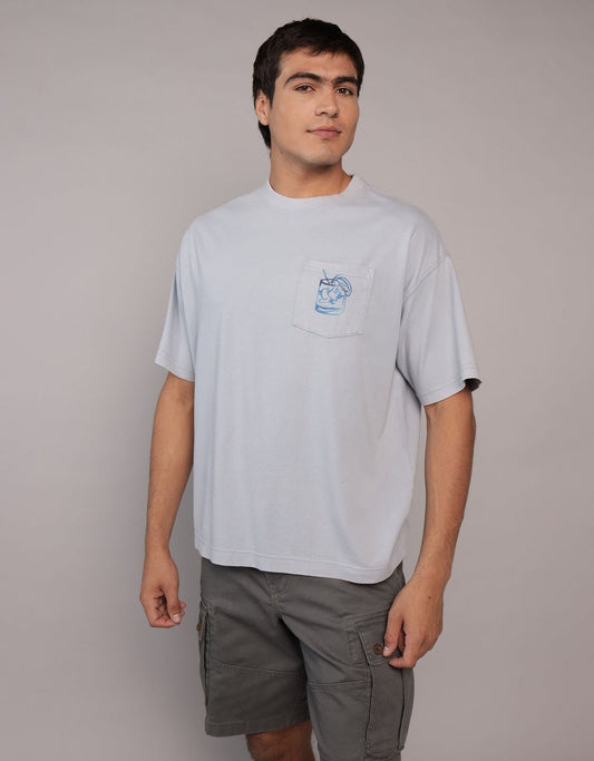 American Eagle Men’s Blue T-Shirt – Effortless Everyday Style