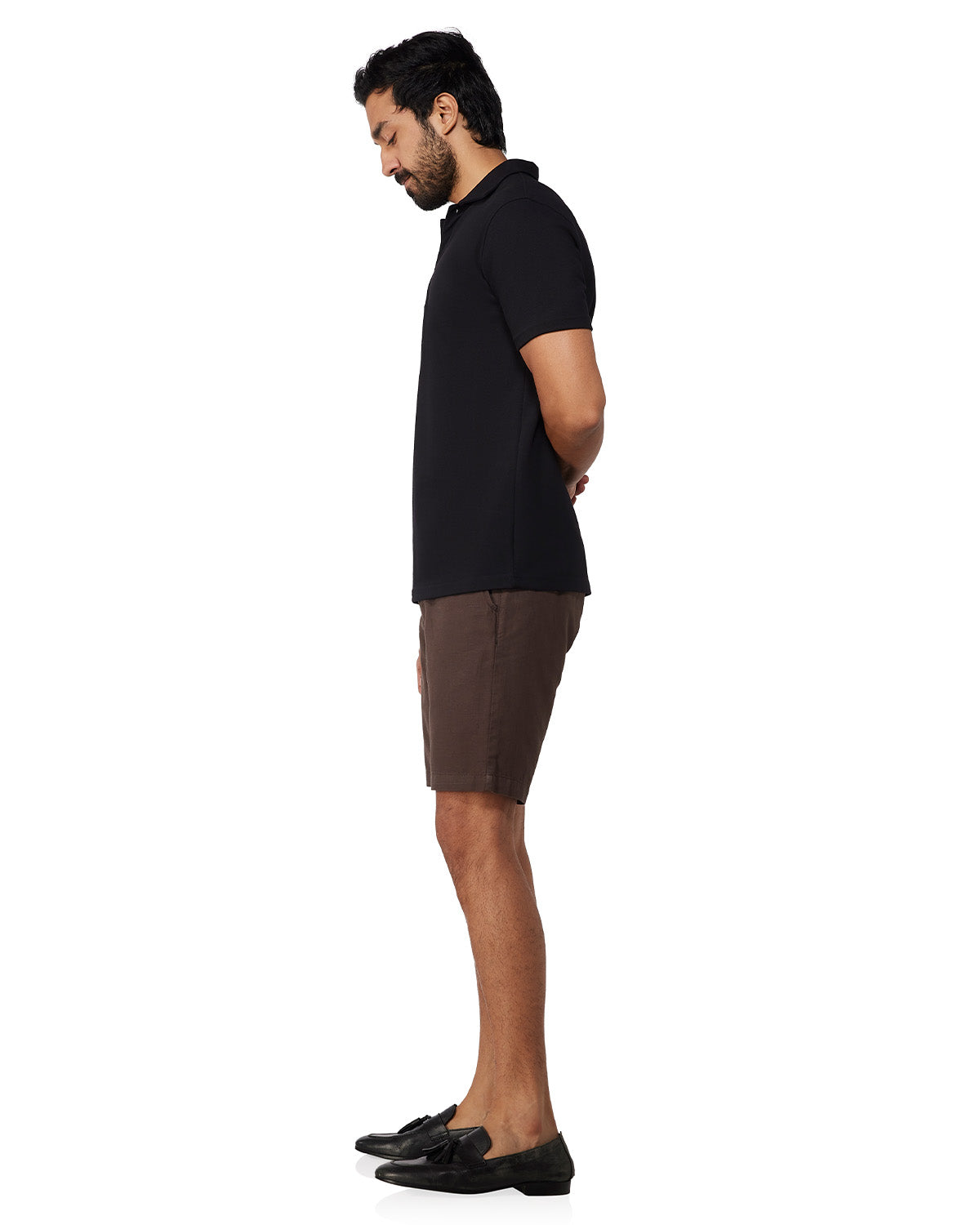 Signature Button Polo T-Shirt - Black