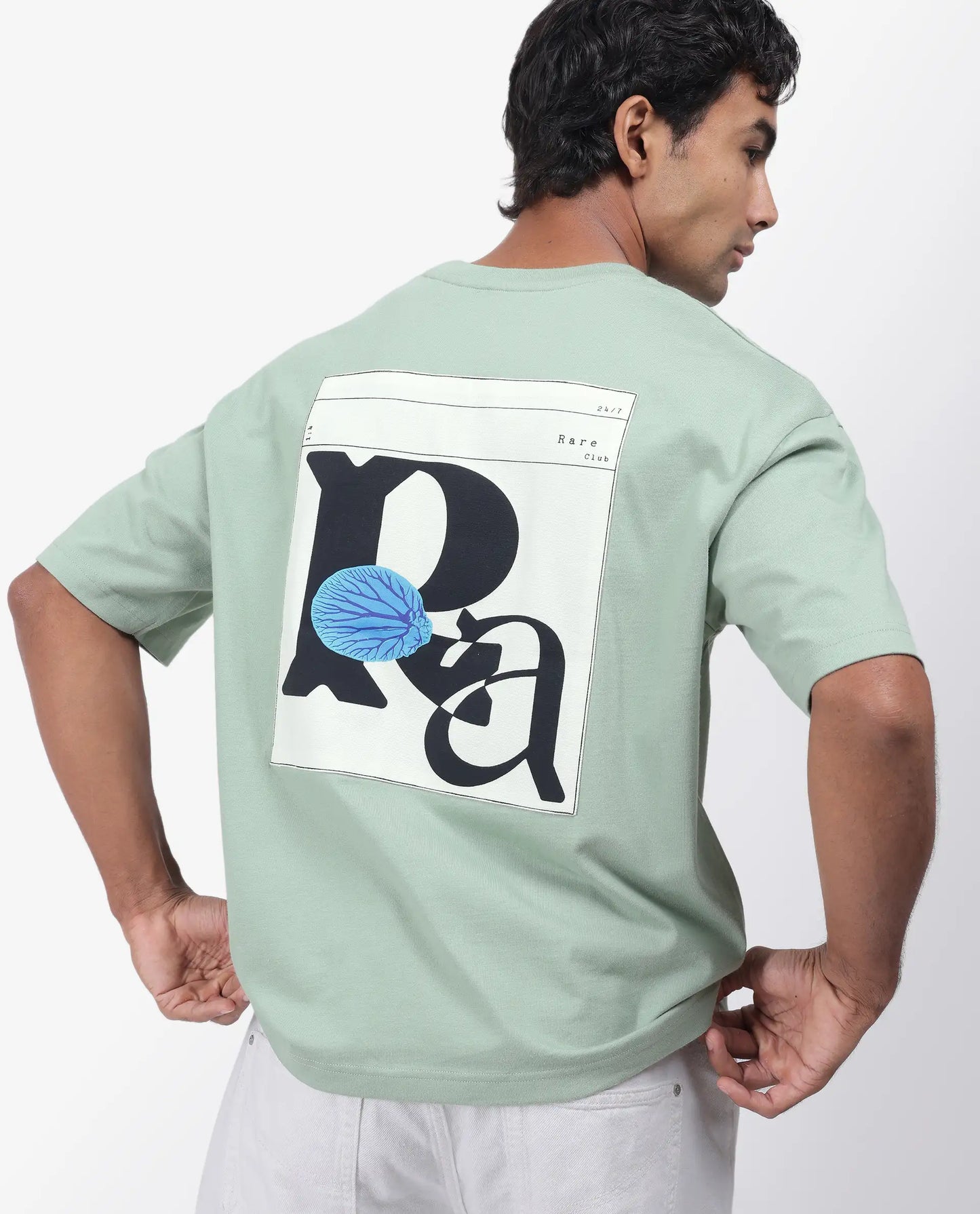 Rare Rabbit Men Green Oversized Graphic Print T-Shirt – ROE