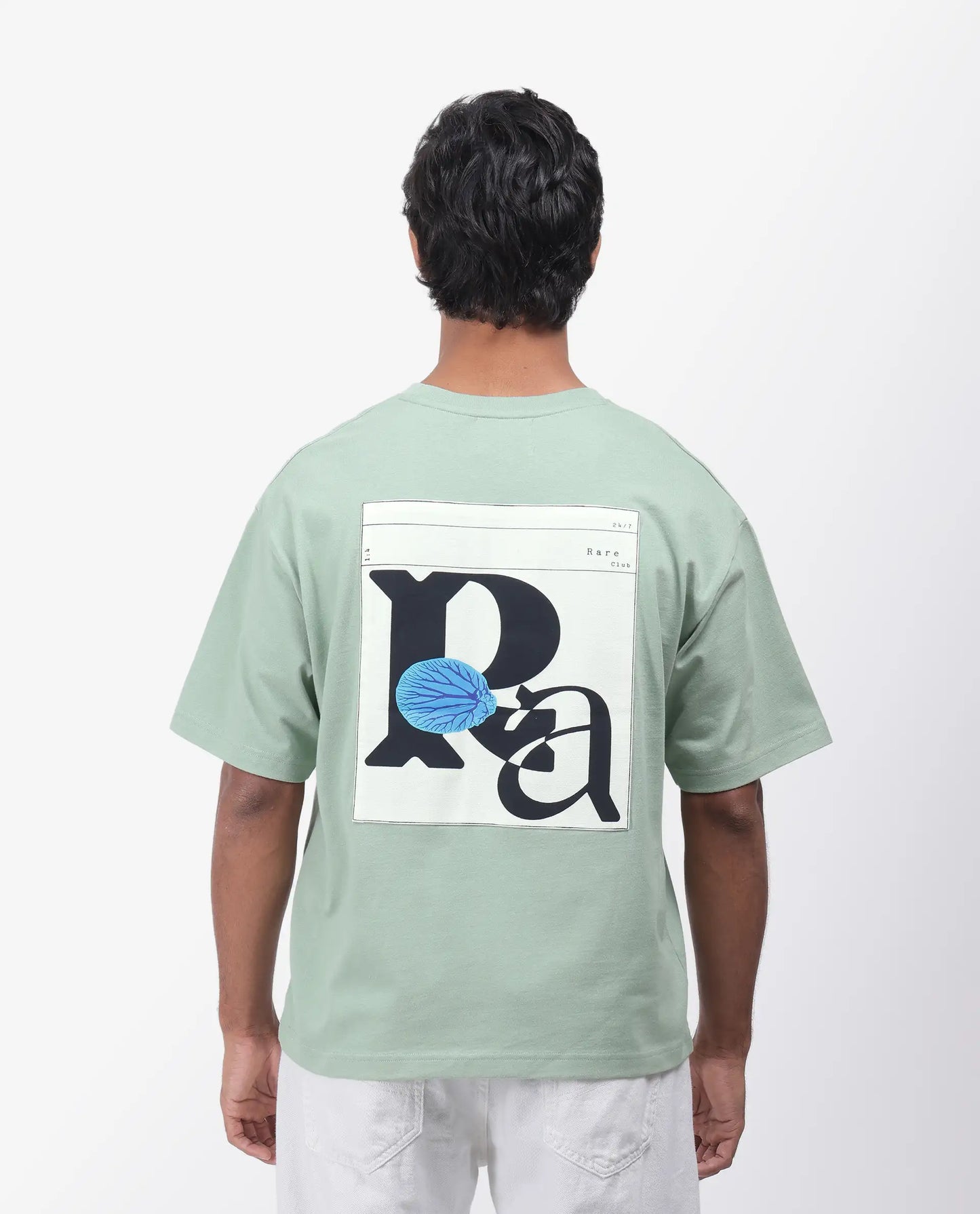 Rare Rabbit Men Green Oversized Graphic Print T-Shirt – ROE