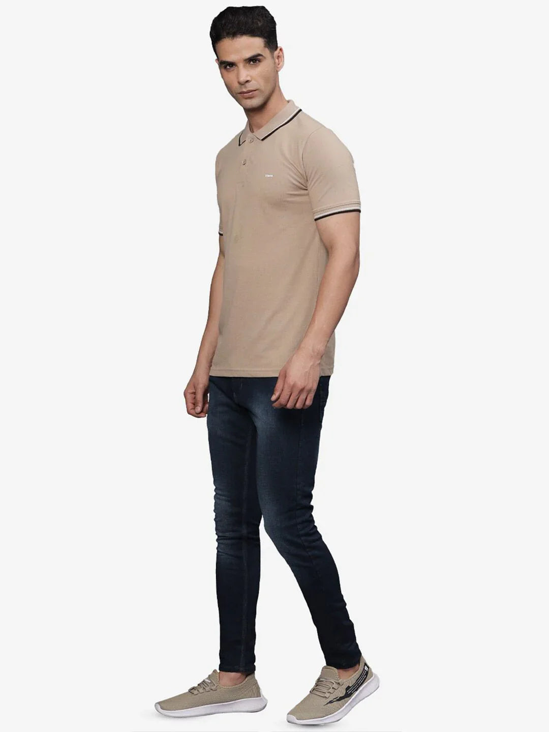 T-base Men Half Sleeve Polo Collar T-Shirt