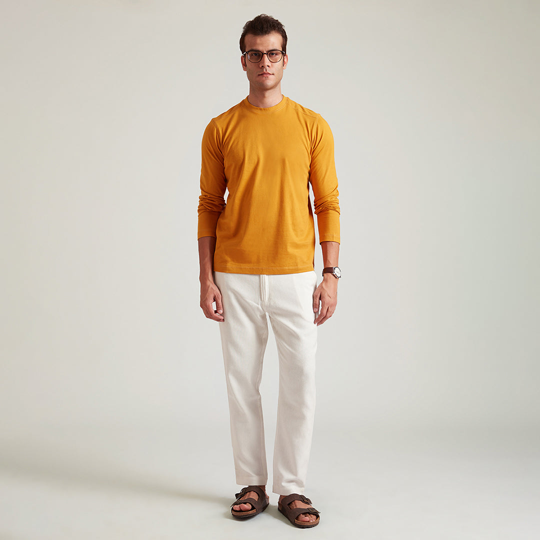 B77 Men's Pristine White Organic Cotton Pants