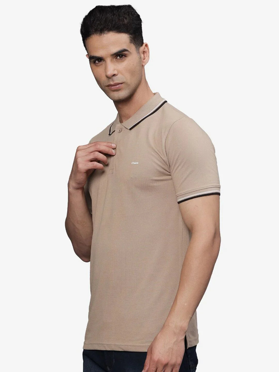 T-base Men Half Sleeve Polo Collar T-Shirt
